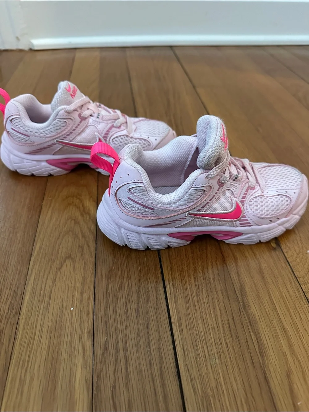 Nike Girls Kids White and Pink Sneakers